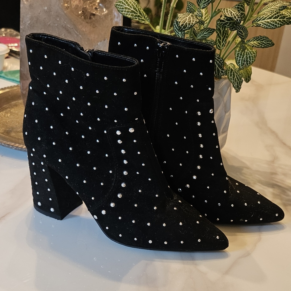 Gianni Bini Black Studded Ankle Booties